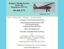 Tablet Screenshot of flyjeanne.com